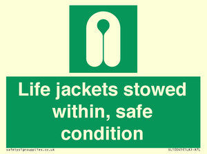 Life jackets stowed within